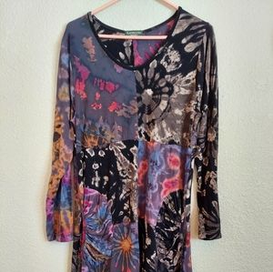 Kathmandu Imports patchwork tie dye hippie dress